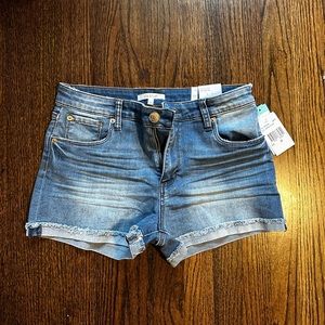 STS Blue Molly High Rise Boyfriend Short with Fray Roll Hem